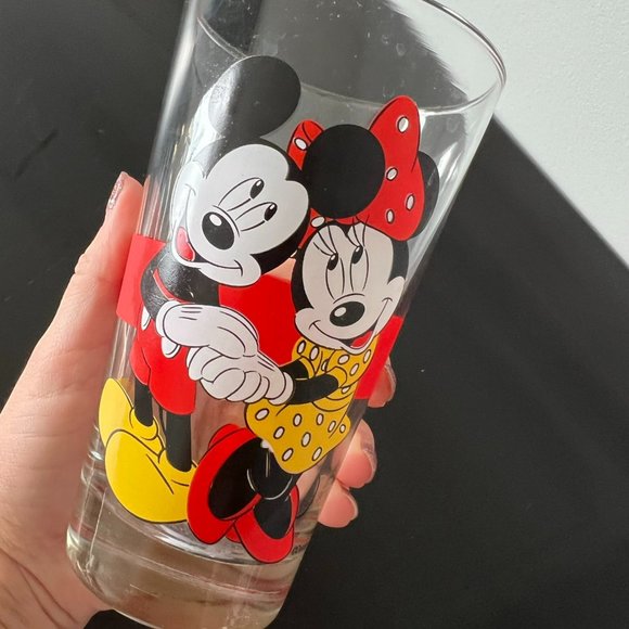 Disney Mickey and Minnie Mouse Glass - Anchor Hocking 15 oz - Picture 1 of 4